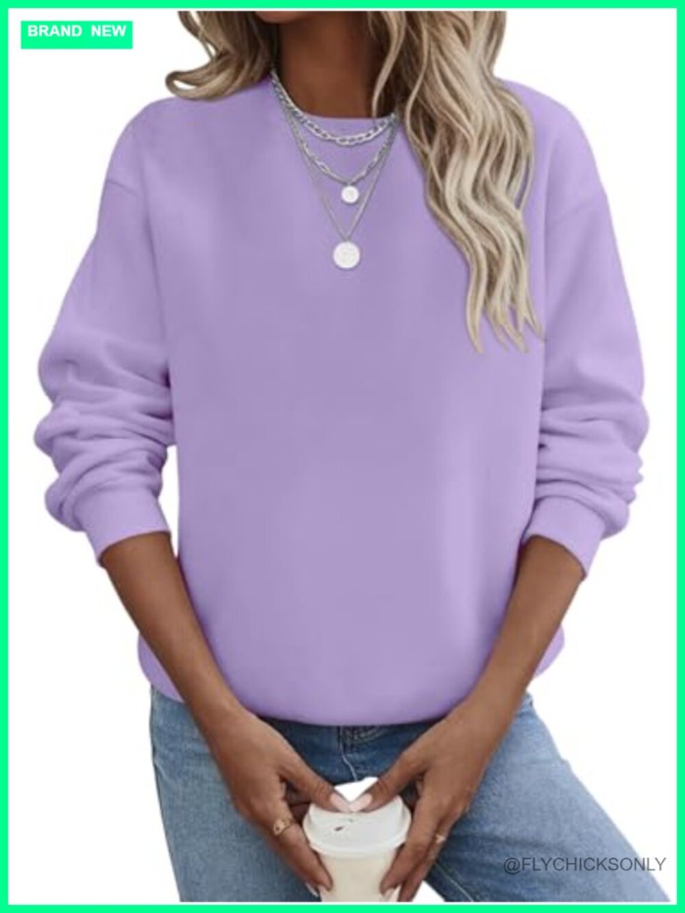 Fleece Crewneck Sweatshirt Long Sleeve Casual Fall Tunic Top